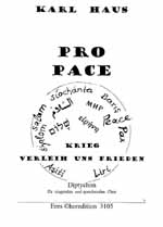 Pro pace (gemischter Chor) 