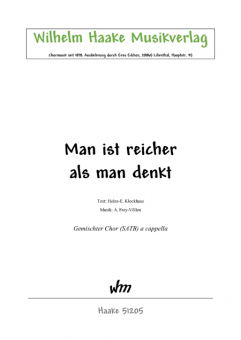 Man ist reicher als man denkt (gem. Chor)