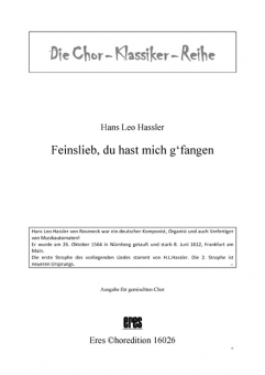 Feinslieb, du hast mich g´fangen (gem. Chor) 