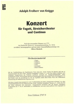 Konzert für Fagott  F-Dur (Fagott, Stimmen) 