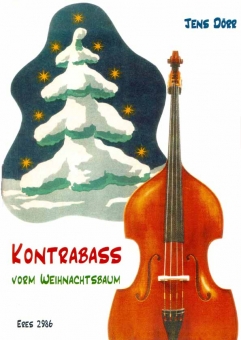 Kontrabass vorm Weihnachtsbaum 