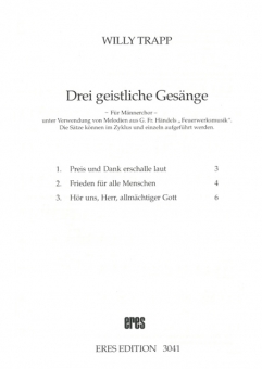 Drei geistliche Gesänge (Männerchor)