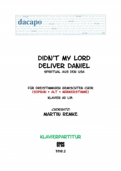 Didn´t My Lord Deliver Daniel (Klavier) 