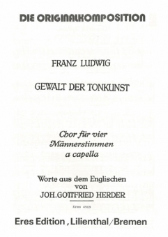 Gewalt der Tonkunst (Männerchor) 