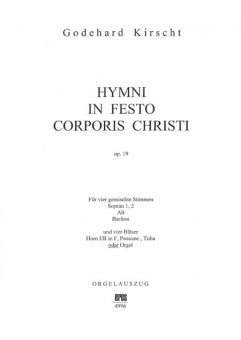 Hymni in festo corporis christi (Bläserstimmen)