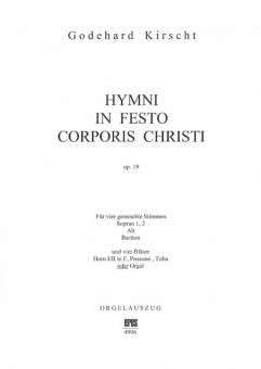 Hymni in festo corporis christi (Orgelauszug) 