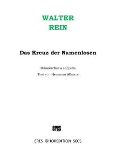 Das Kreuz der Namenlosen (Männerchor)