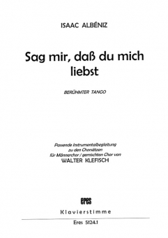 Sag mir, dass du mich liebst (Klavier) 