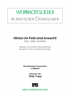 Hirten im Feld sind erwacht (Frauenchor 3st)