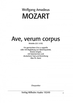 Ave, verum corpus (gemischter Chor) 