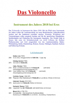 Violoncello (Instrument des Jahres 2018) 