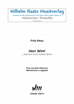 Herr Wirt! (Männerchor) 111