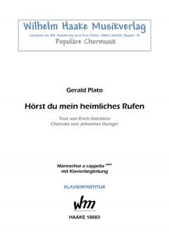 Hörst du mein heimliches Rufen (Männerchor/Klavier)