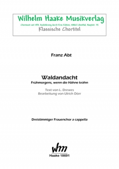 Waldandacht (Frauenchor 3st) 