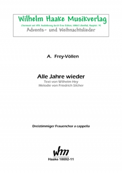 Alle Jahre wieder (Frauenchor 3st) 111