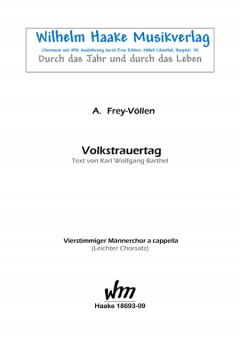 Volkstrauertag (Männerchor) 