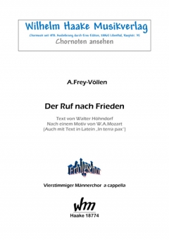 Der Ruf nach Frieden (Männerchor)