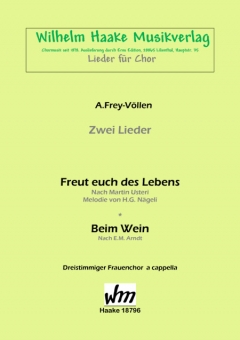 Freut euch des Lebens (Frauenchor 3st) 