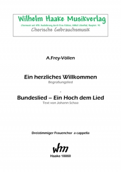 Ein herzliches Willkommen (Frauenchor 3st)