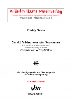 Sankt Niklas war ein Seemann (gemischter Chor-Klavier)