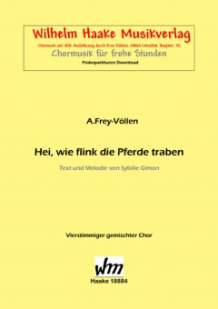 Hei, wie flink die Pferde traben (gemischter Chor) 