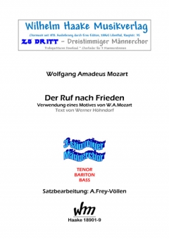 Der Ruf nach Frieden (Männerchor 3st) 