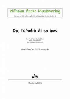 Du, ik hebb di so leev (gemischter Chor) 