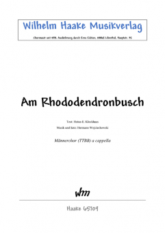 Am Rhododendronbusch (Männerchor)