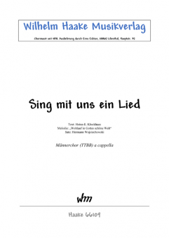 Sing mit uns ein Lied (Männerchor)