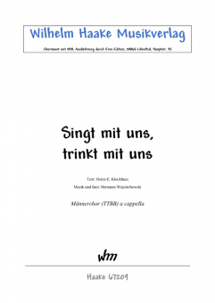 Singt mit uns, trinkt mit uns (MChor)