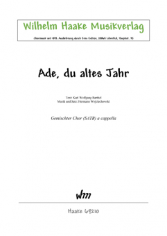 Ade, du altes Jahr (gemischter Chor) 