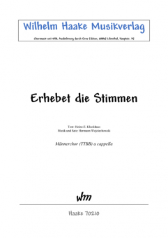 Erhebet die Stimmen (Männerchor) 