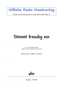 Stimmt freudig ein (Männerchor)