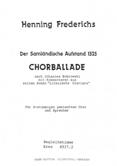 Der Samländische Aufstand (Instrumentalstimmen) 